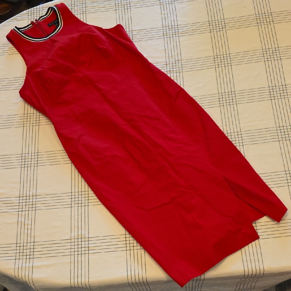 Banana Republic Vibrant Red Sleeveless Midi Dress - Picture 1 of 5